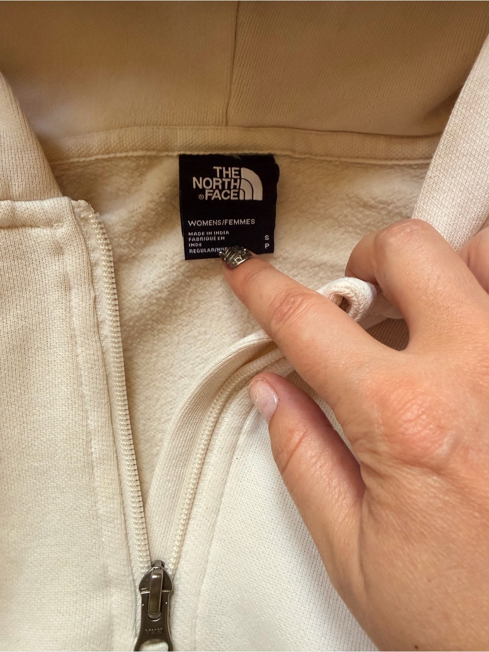 The North Face Cream Half-Zip Hooded Pullover - Picture 3 of 3